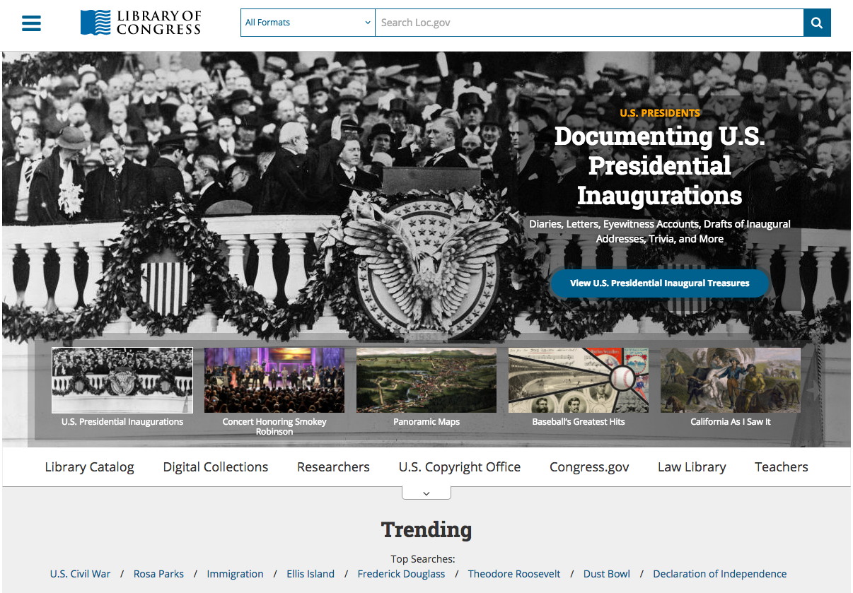Library of Congress screenshot